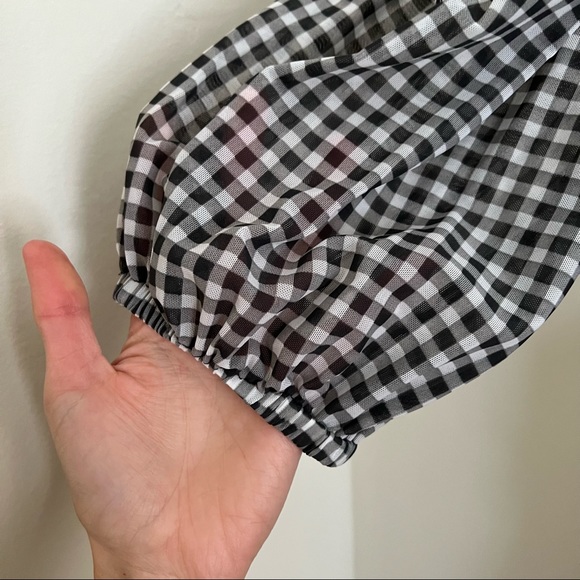 Ganni Mesh Check Wrap Dress - Picture 4 of 9